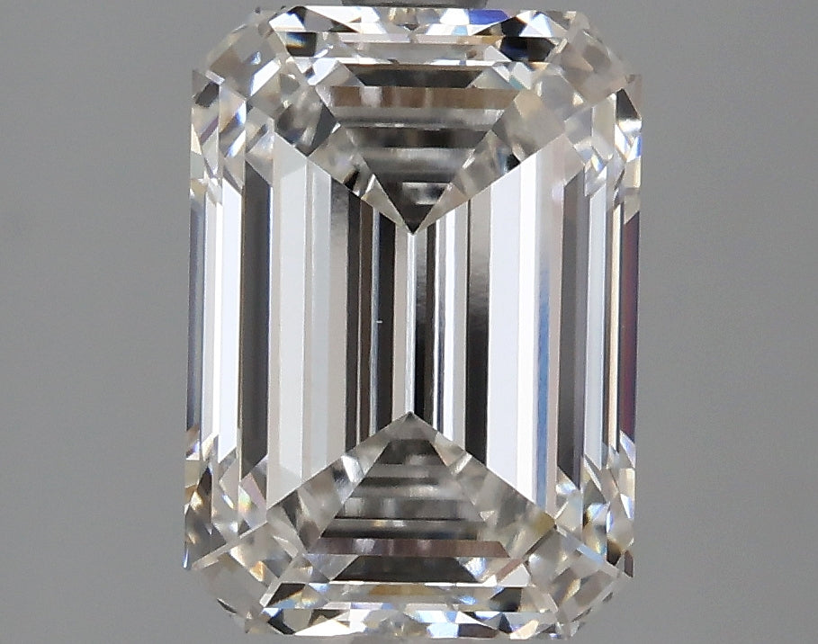 2.64 Carat Emerald Lab Diamond with  Cut Diamond in 14KT  view 1
