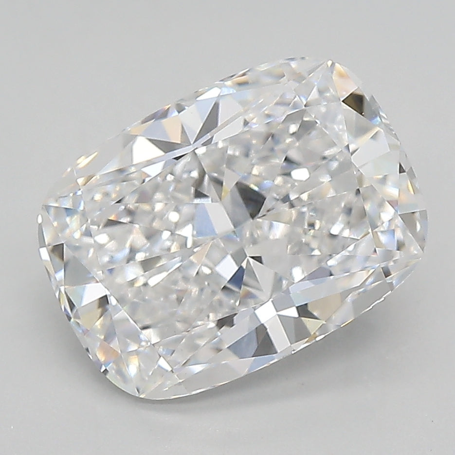 3.18 Carat Cushion Lab Diamond with  Cut Diamond in 14KT  view 1
