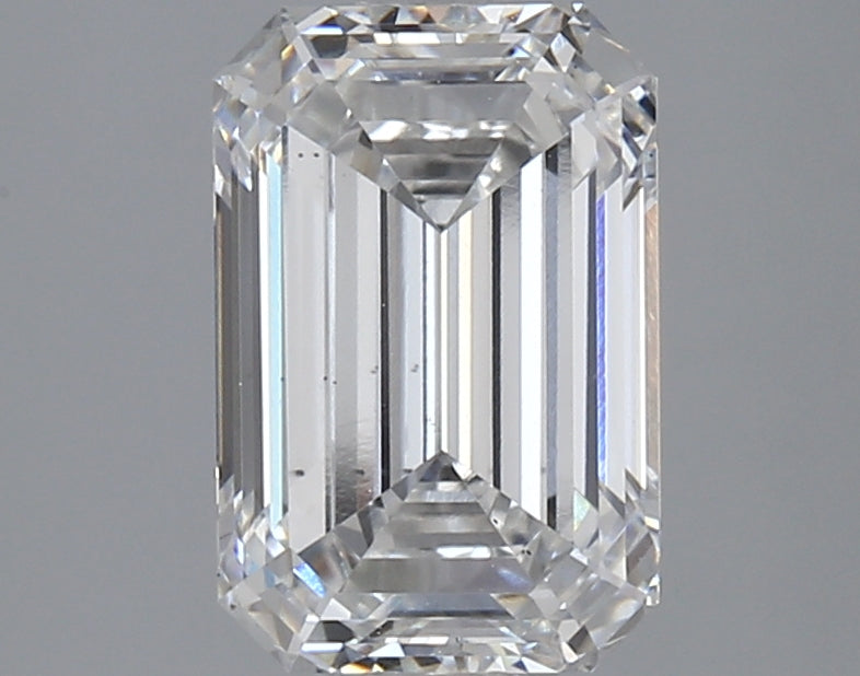 2.93 Carat Emerald Lab Diamond with  Cut Diamond in 14KT  view 1
