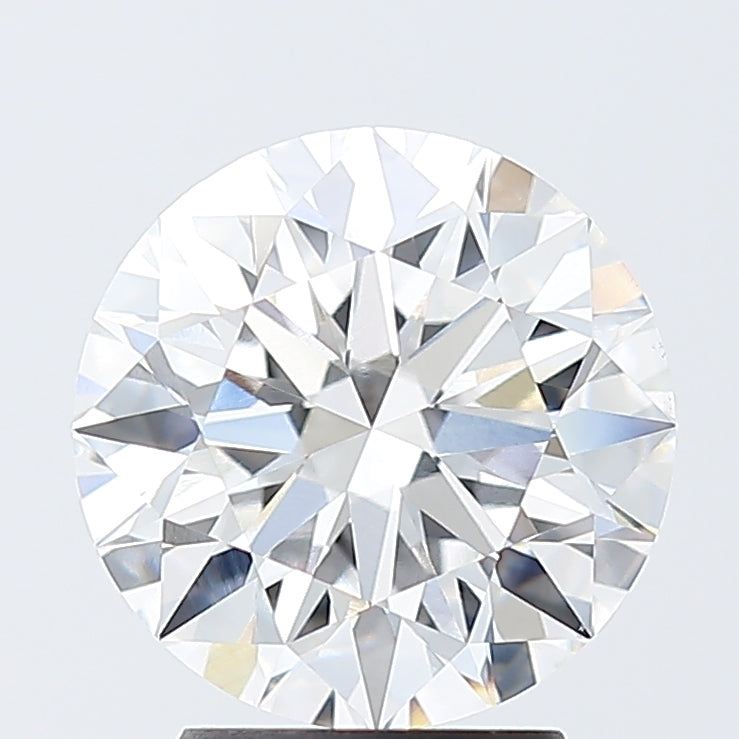 3.0 Carat Round Lab Diamond with  Cut Diamond in 14KT  view 1
