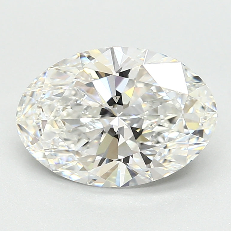 2.22 Carat Oval Lab Diamond with  Cut Diamond in 14KT  view 1

