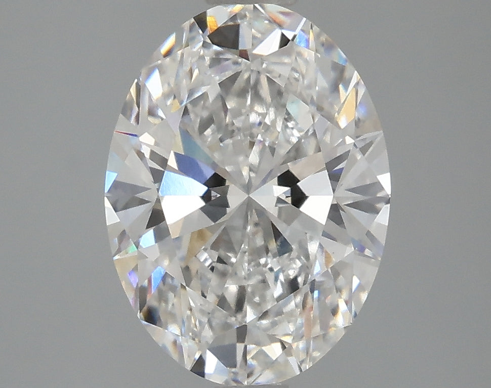 2.92 Carat Oval Lab Diamond with  Cut Diamond in 14KT  view 1
