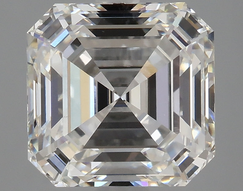 2.28 Carat Asscher Lab Diamond with  Cut Diamond in 14KT  view 1
