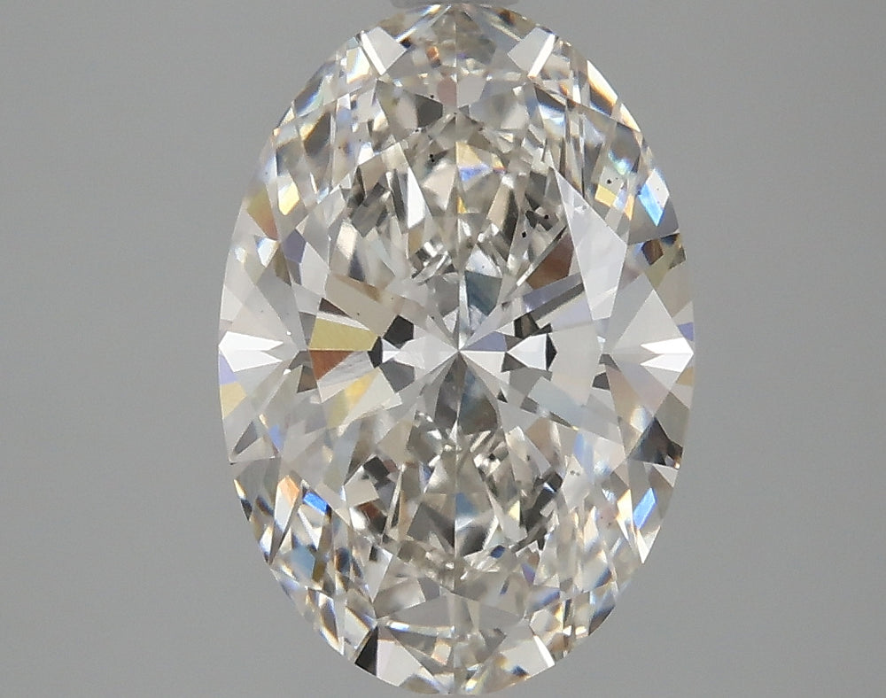 3.22 Carat Oval Lab Diamond with  Cut Diamond in 14KT  view 1
