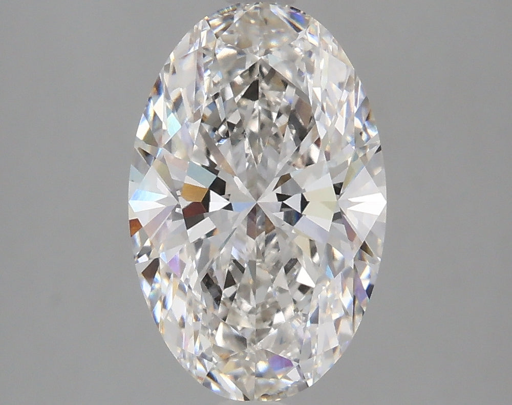 2.73 Carat Oval Lab Diamond with  Cut Diamond in 14KT  view 1
