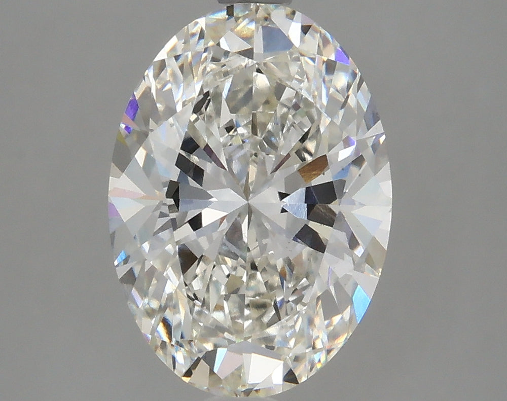 3.01 Carat Oval Lab Diamond with  Cut Diamond in 14KT  view 1
