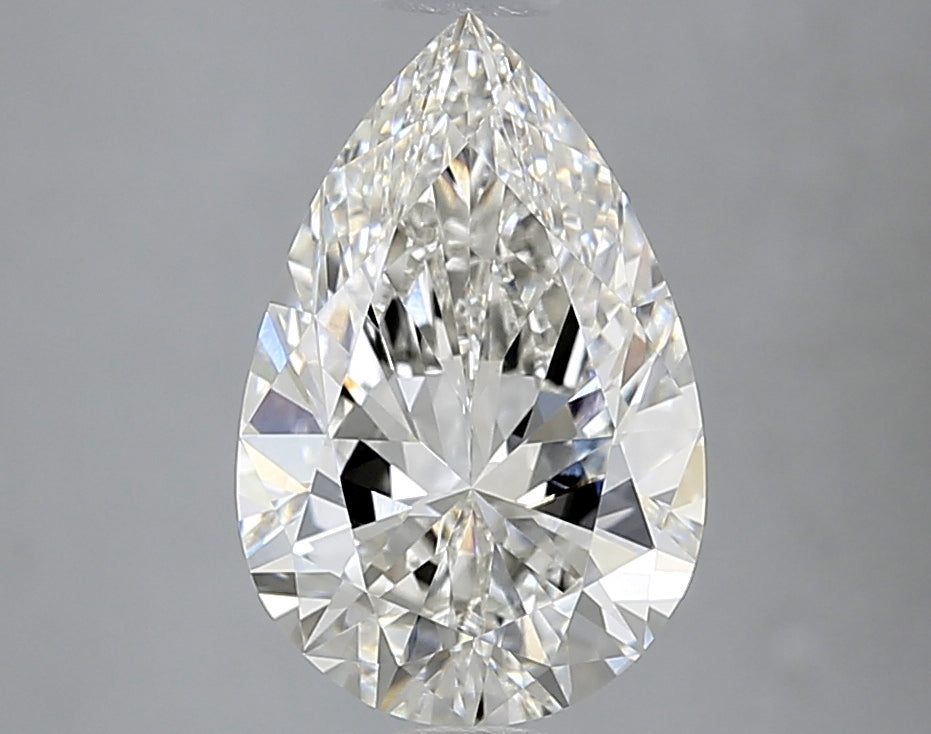 2.71 Carat Pear Lab Diamond with  Cut Diamond in 14KT  view 1
