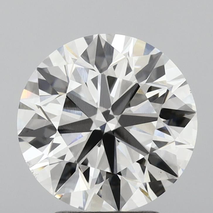 3.01 Carat Round Lab Diamond with  Cut Diamond in 14KT  view 1

