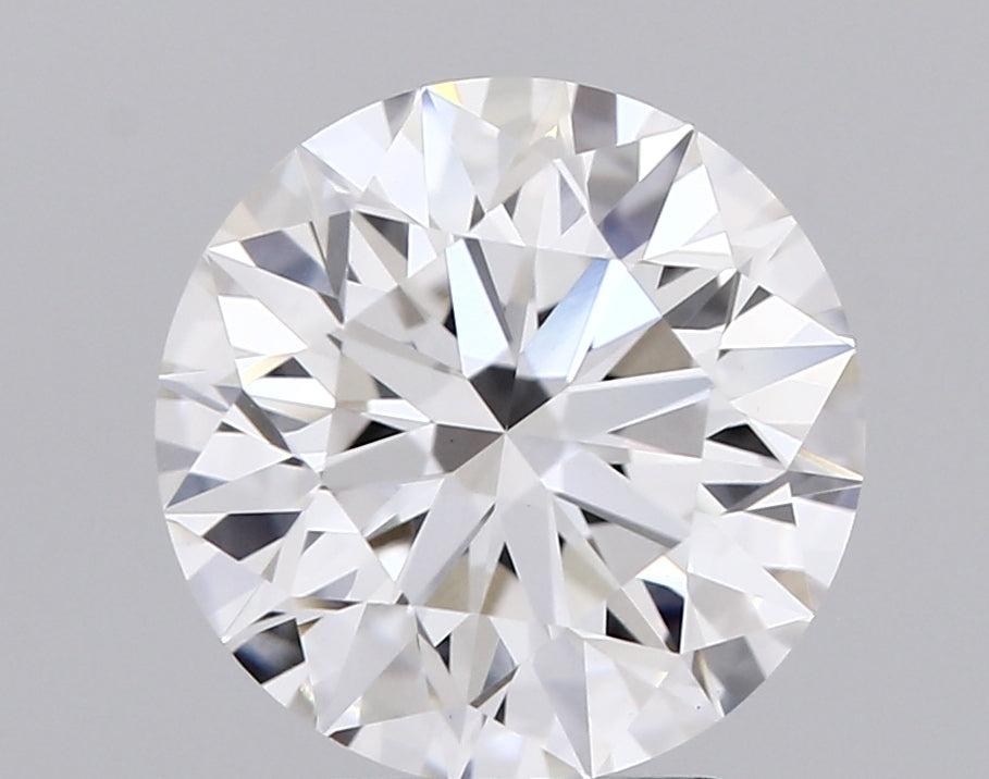 3.05 Carat Round Lab Diamond with  Cut Diamond in 14KT  view 1
