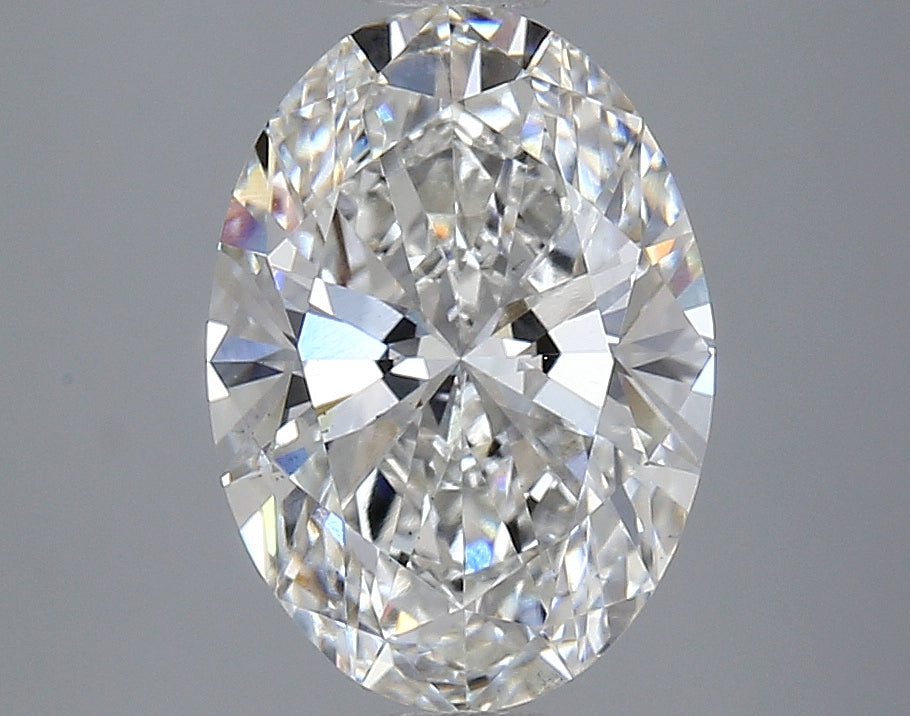 2.93 Carat Oval Lab Diamond with  Cut Diamond in 14KT  view 1
