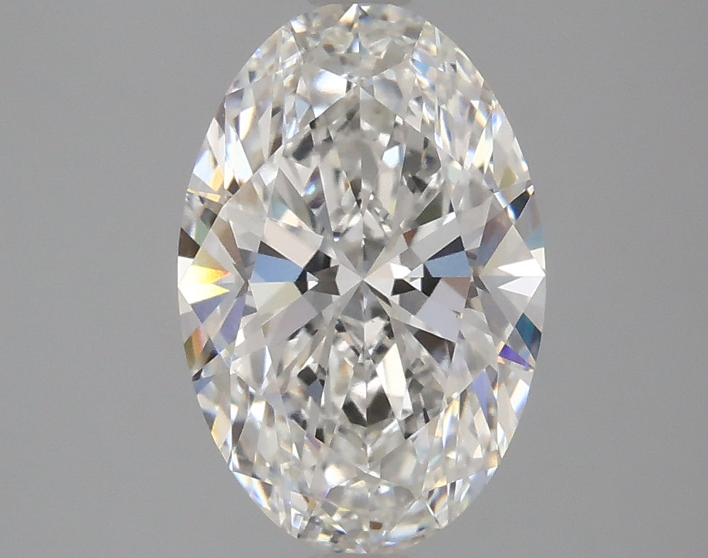 2.63 Carat Oval Lab Diamond with  Cut Diamond in 14KT  view 1
