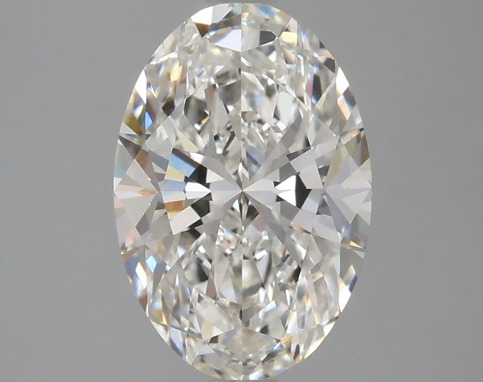 2.68 Carat Oval Lab Diamond with  Cut Diamond in 14KT  view 1
