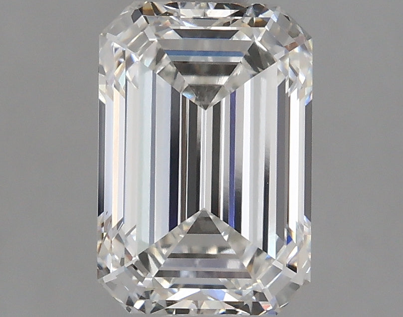 2.11 Carat Emerald Lab Diamond with  Cut Diamond in 14KT  view 1
