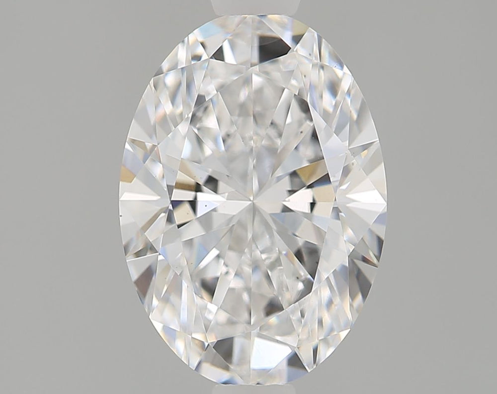 1.6 Carat Oval Lab Diamond with  Cut Diamond in 14KT  view 1
