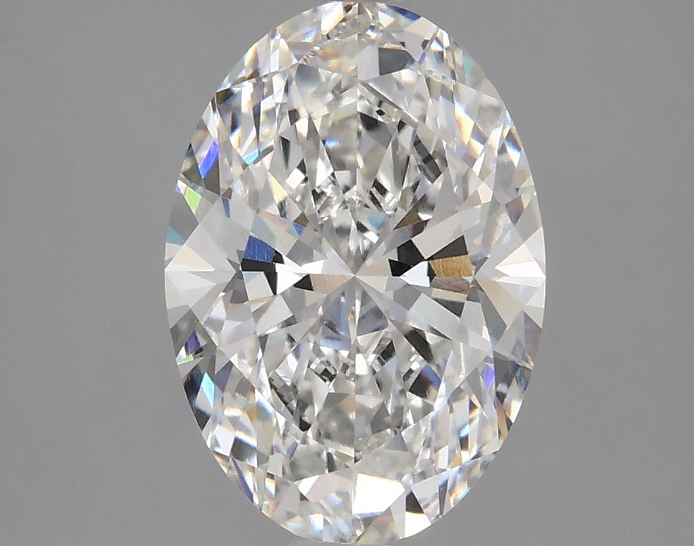 2.7 Carat Oval Lab Diamond with  Cut Diamond in 14KT  view 1
