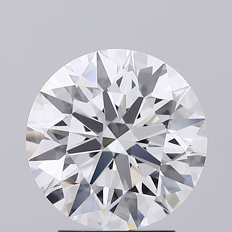 3.05 Carat Round Lab Diamond with  Cut Diamond in 14KT  view 1

