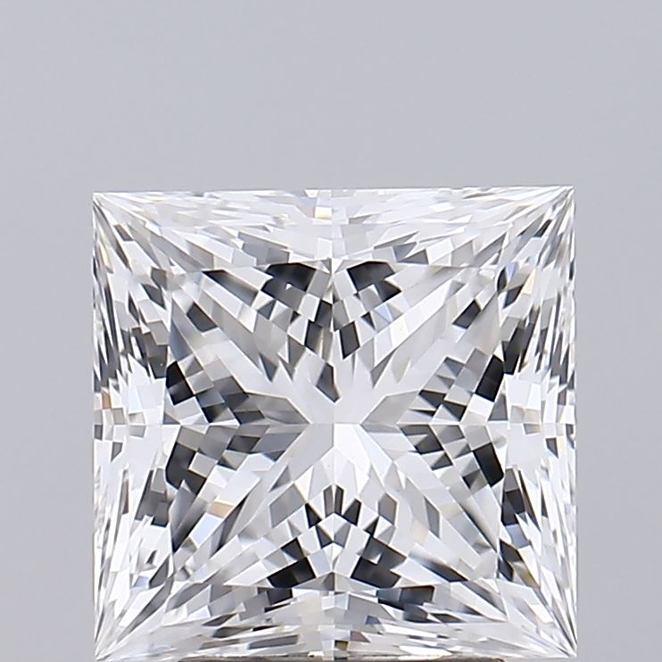 3.08 Carat Princess Lab Diamond with  Cut Diamond in 14KT  view 1
