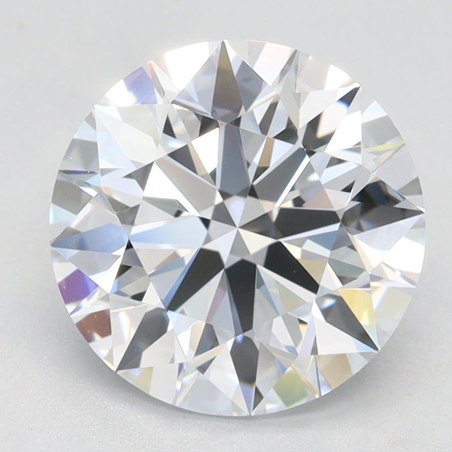 2.61 Carat Round Lab Diamond with  Cut Diamond in 14KT  view 1
