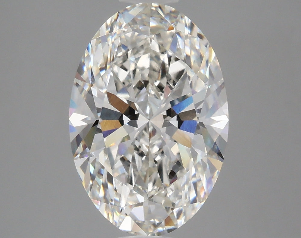 3.42 Carat Oval Lab Diamond with  Cut Diamond in 14KT  view 1
