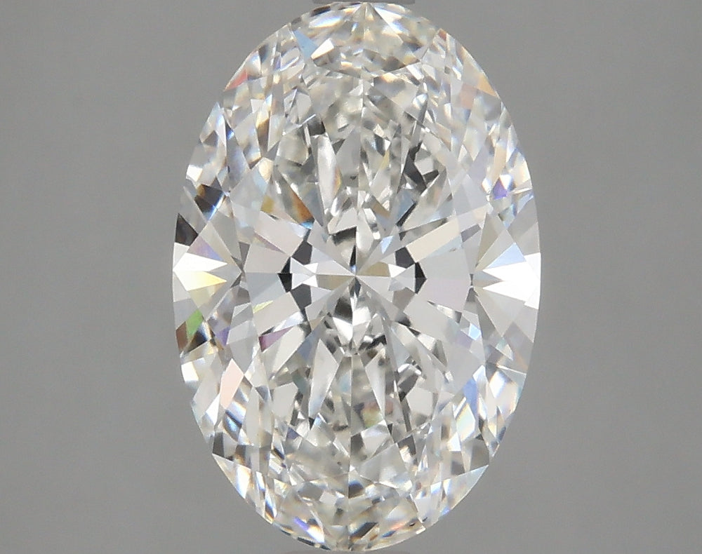 2.75 Carat Oval Lab Diamond with  Cut Diamond in 14KT  view 1
