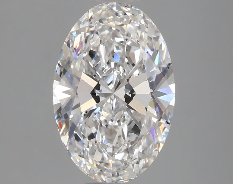 2.03 Carat Oval Lab Diamond with  Cut Diamond in 14KT  view 1
