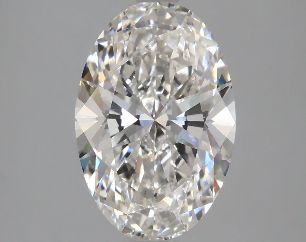 2.9 Carat Oval Lab Diamond with  Cut Diamond in 14KT  view 1
