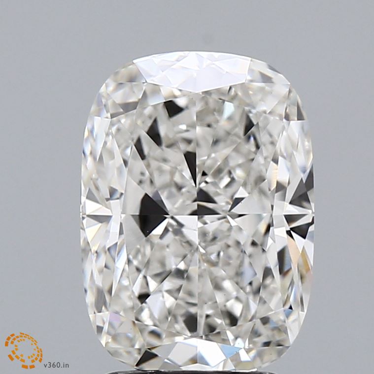 3.0 Carat Cushion Lab Diamond with  Cut Diamond in 14KT  view 1
