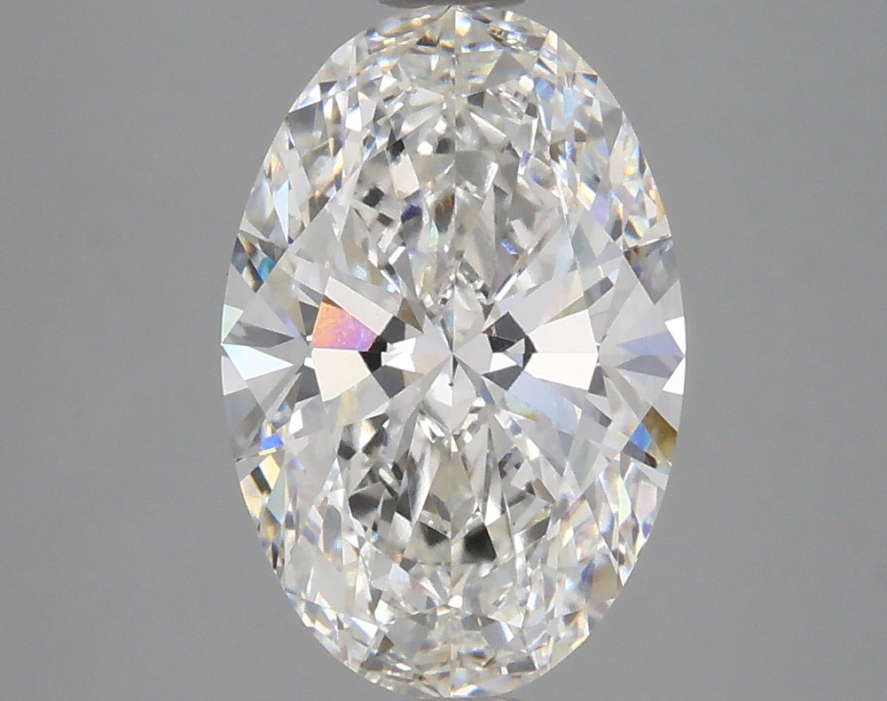 2.77 Carat Oval Lab Diamond with  Cut Diamond in 14KT  view 1
