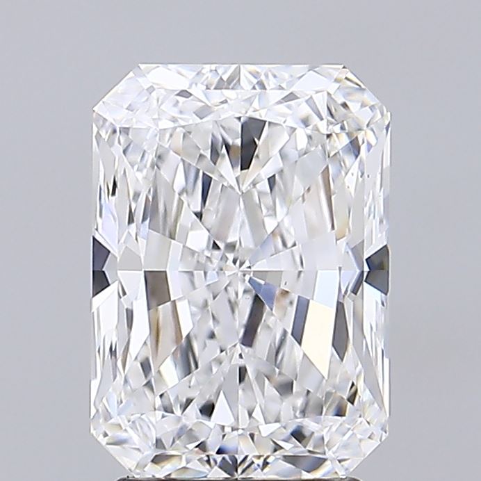 2.73 Carat Radiant Lab Diamond with  Cut Diamond in 14KT  view 1
