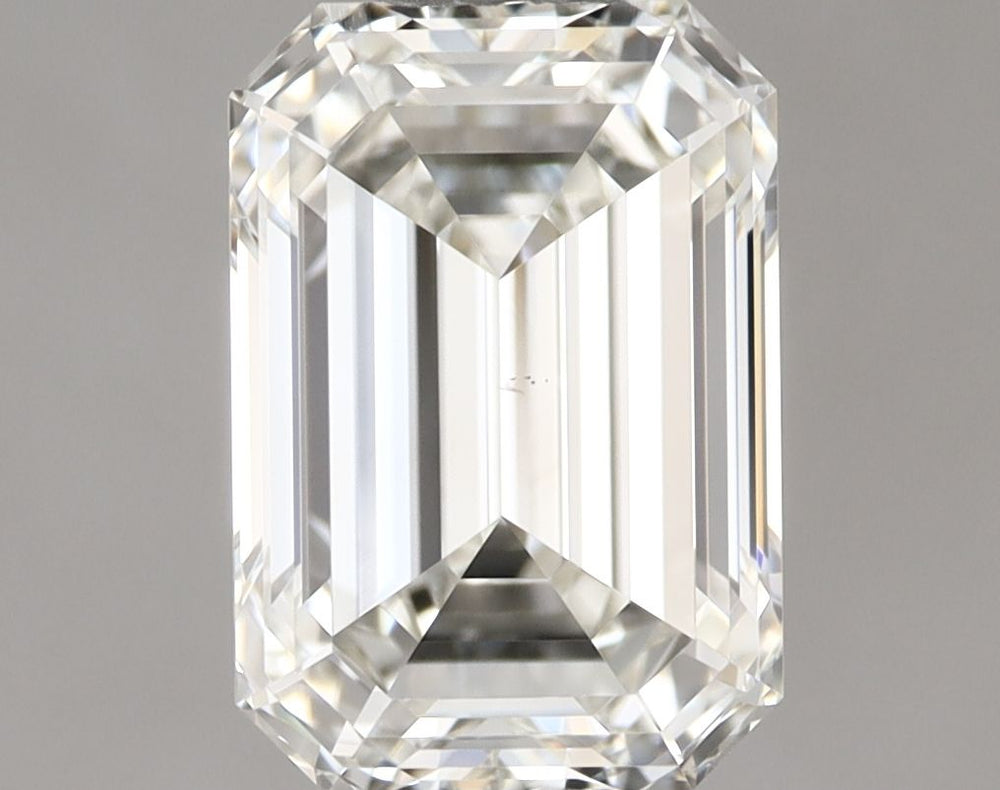 1.3 Carat Emerald Natural Diamond with  Cut Diamond in 14KT  view 1
