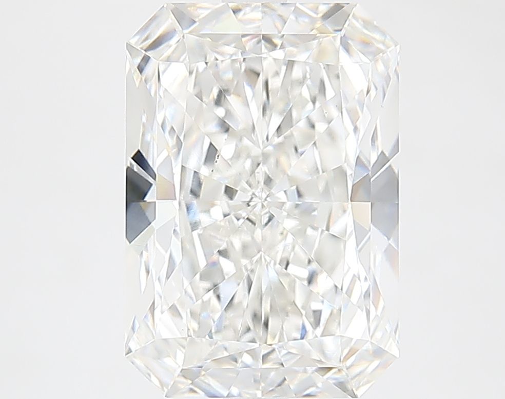 4.12 Carat Radiant Lab Diamond with  Cut Diamond in 14KT  view 1
