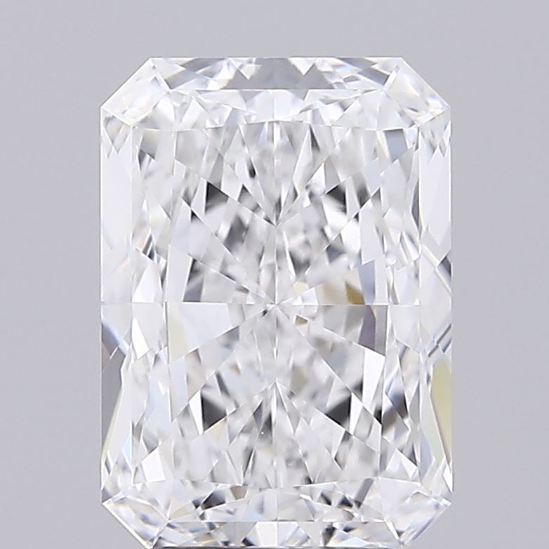 3.02 Carat Radiant Lab Diamond with  Cut Diamond in 14KT  view 1
