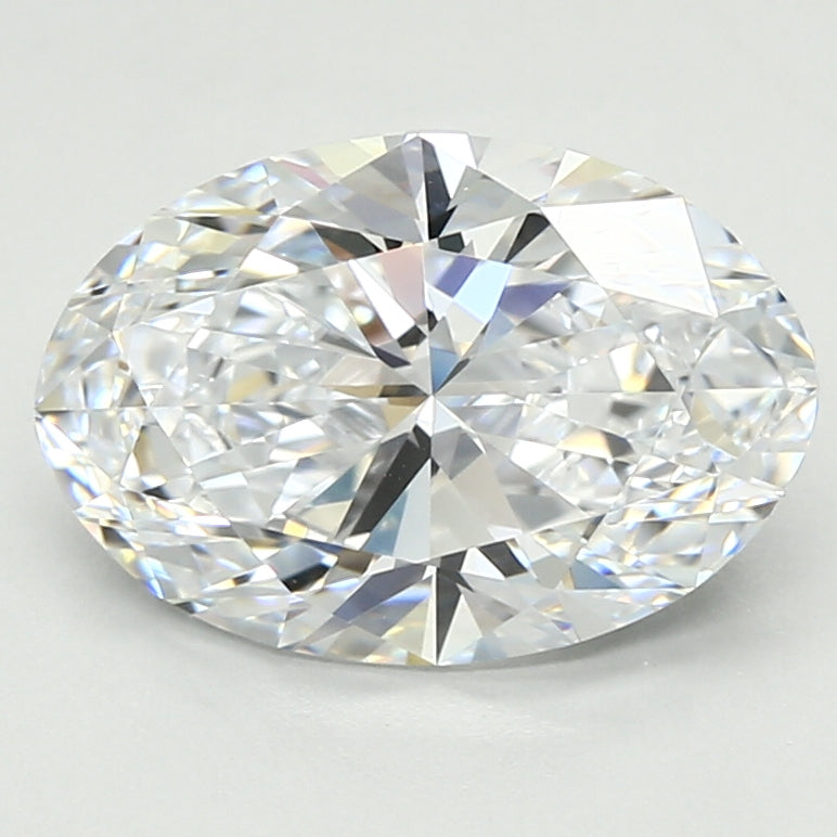 2.34 Carat Oval Lab Diamond with  Cut Diamond in 14KT  view 1
