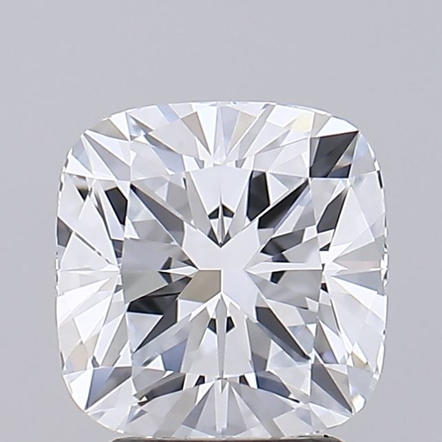 2.6 Carat Cushion Lab Diamond with  Cut Diamond in 14KT  view 1

