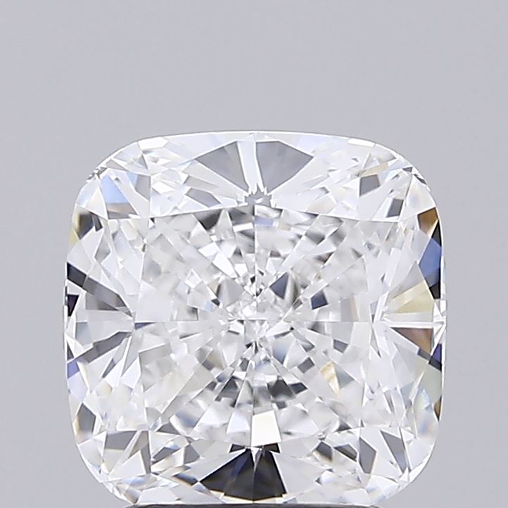 2.61 Carat Cushion Lab Diamond with  Cut Diamond in 14KT  view 1
