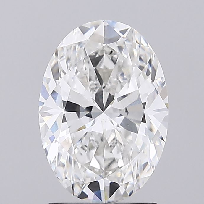 2.17 Carat Oval Lab Diamond with  Cut Diamond in 14KT  view 1
