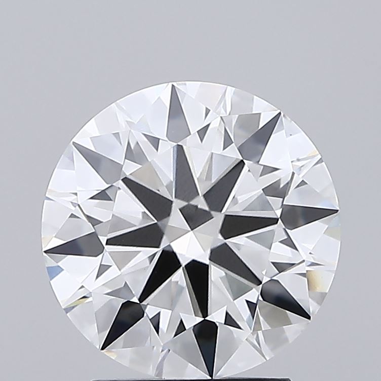 2.61 Carat Round Lab Diamond with  Cut Diamond in 14KT  view 1
