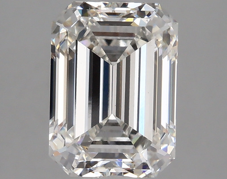 2.64 Carat Emerald Lab Diamond with  Cut Diamond in 14KT  view 1

