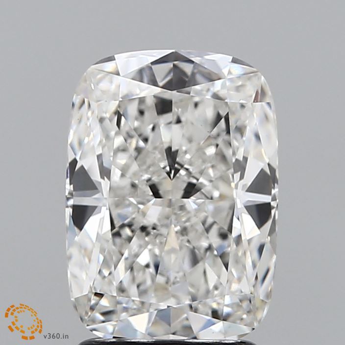 2.27 Carat Cushion Lab Diamond with  Cut Diamond in 14KT  view 1
