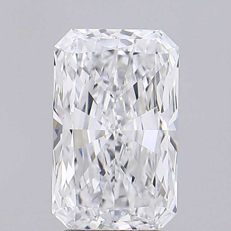 2.72 Carat Radiant Lab Diamond with  Cut Diamond in 14KT  view 1
