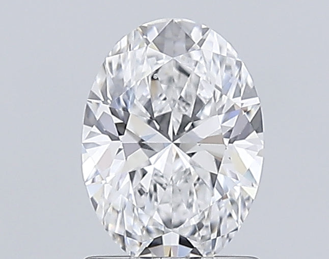 1.26 Carat Oval Lab Diamond with  Cut Diamond in 14KT  view 1
