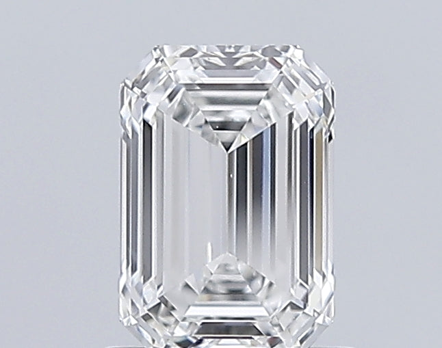 1.06 Carat Emerald Lab Diamond with  Cut Diamond in 14KT  view 1
