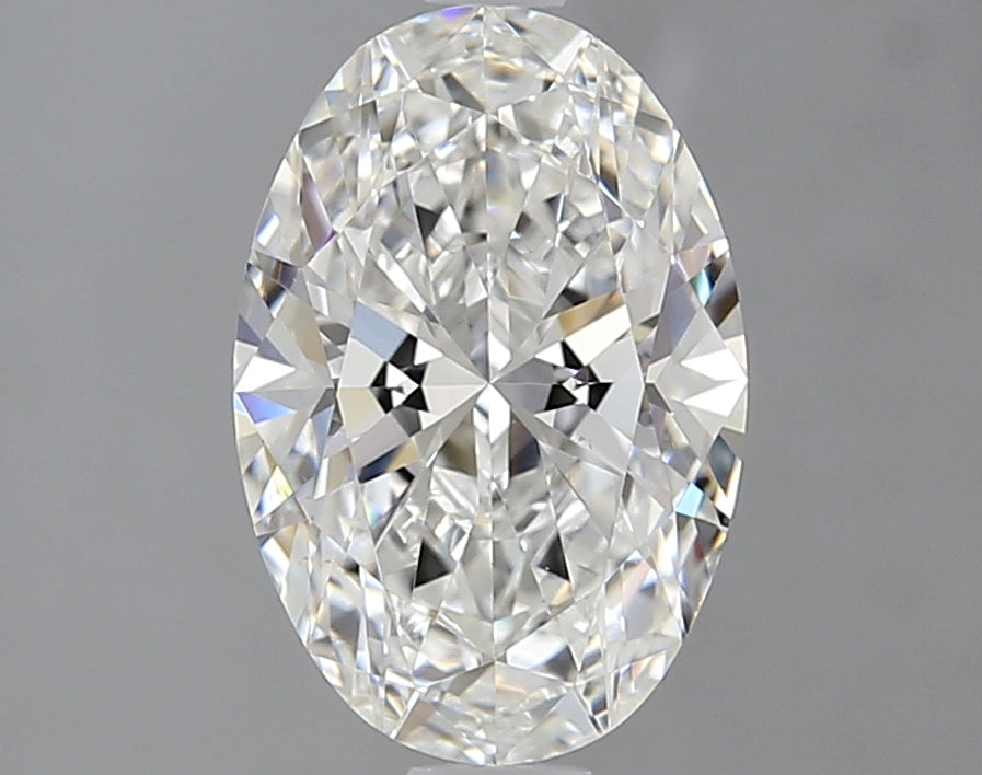 1.69 Carat Oval Lab Diamond with  Cut Diamond in 14KT  view 1
