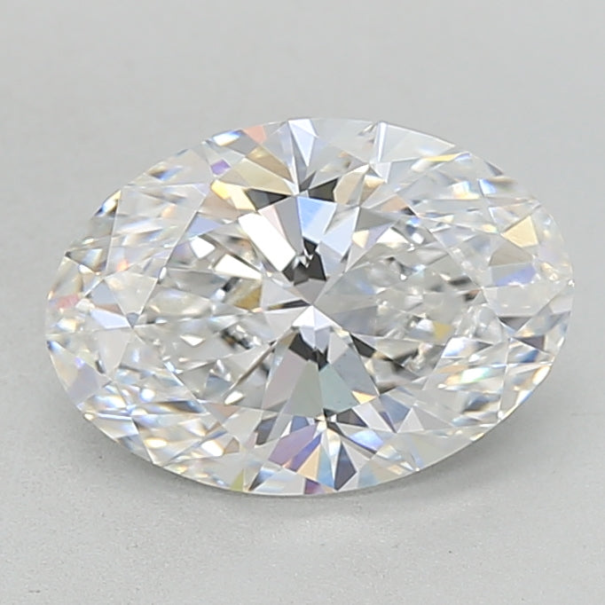 2.6 Carat Oval Lab Diamond with  Cut Diamond in 14KT  view 1
