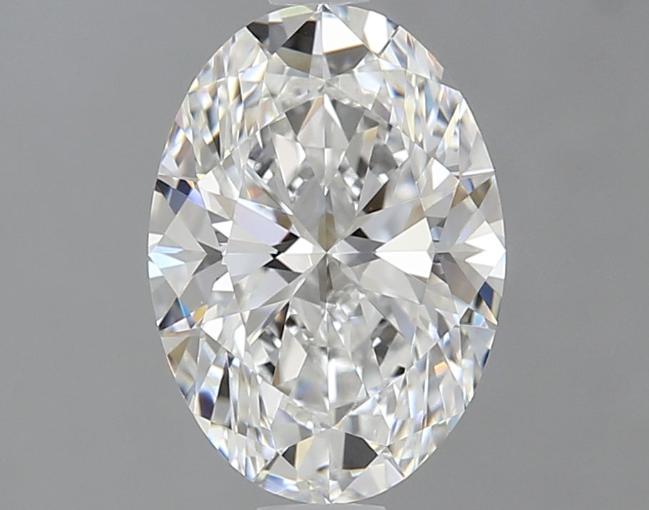 1.58 Carat Oval Lab Diamond with  Cut Diamond in 14KT  view 1
