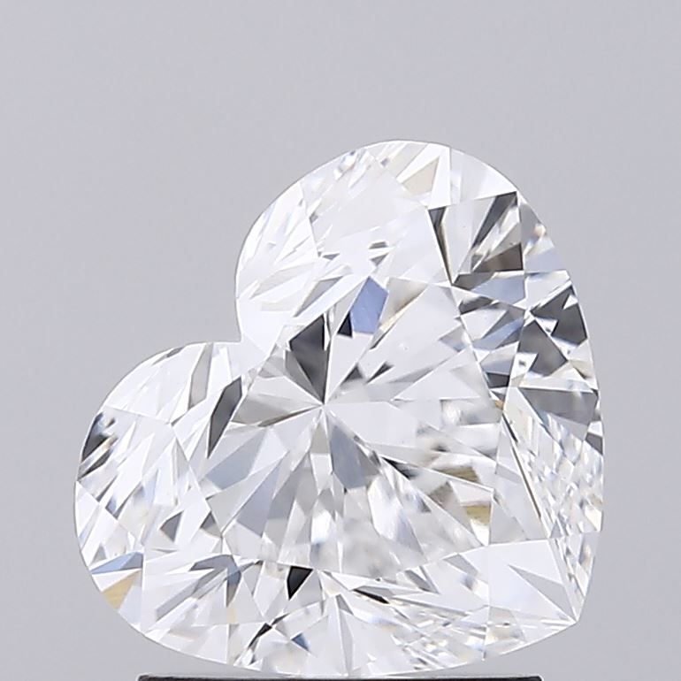 2.06 Carat Heart Lab Diamond with  Cut Diamond in 14KT  view 1
