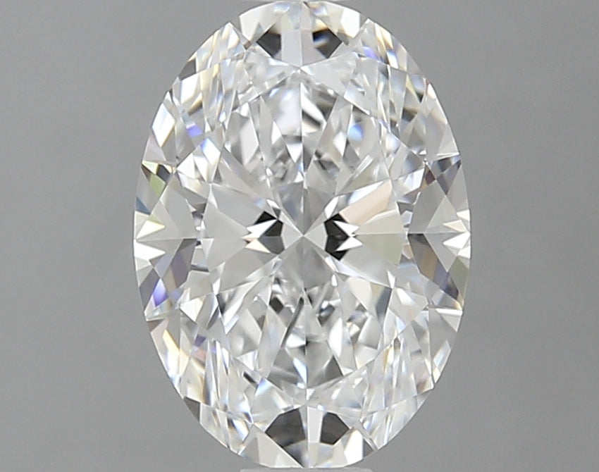 1.31 Carat Oval Lab Diamond with  Cut Diamond in 14KT  view 1
