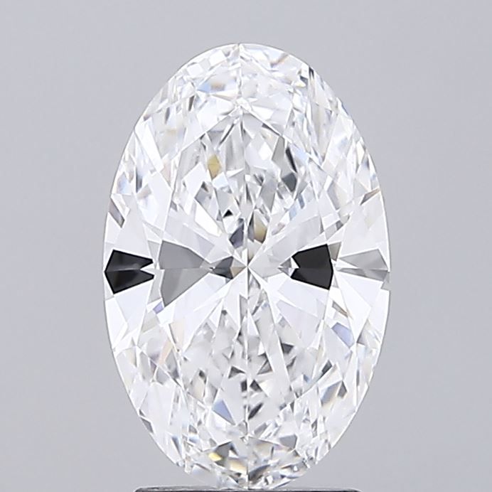 2.48 Carat Oval Lab Diamond with  Cut Diamond in 14KT  view 1
