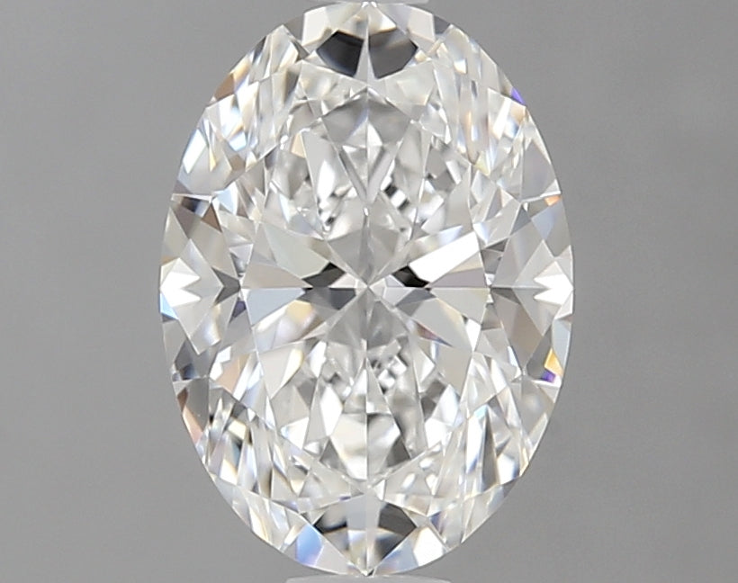 1.23 Carat Oval Lab Diamond with  Cut Diamond in 14KT  view 1
