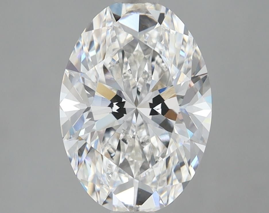 2.2 Carat Oval Lab Diamond with  Cut Diamond in 14KT  view 1

